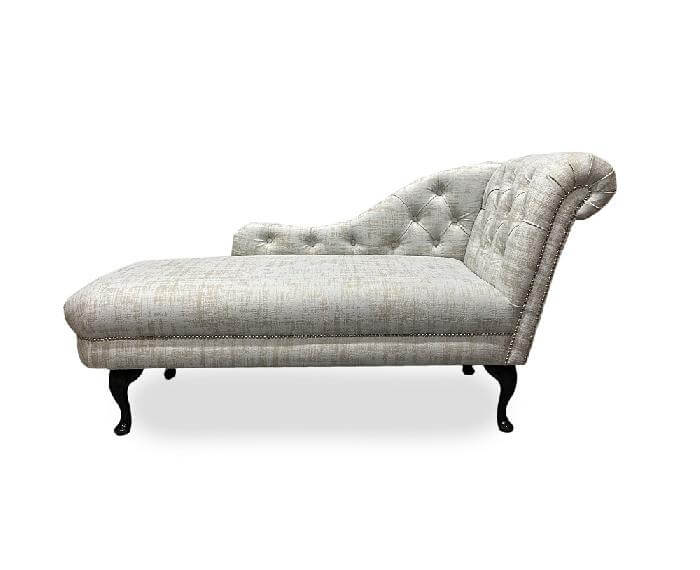 Antique Large Chaise Longue in Imagination Silver