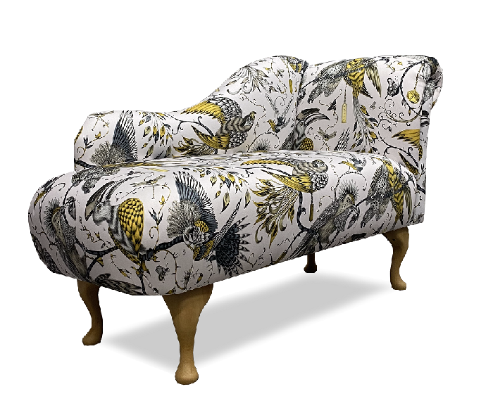 Classic Small Chaise Longue in Audubon Gold
