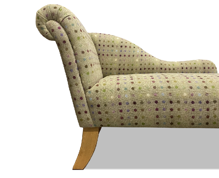 Classic Large Chaise Longue in Multispot Lime