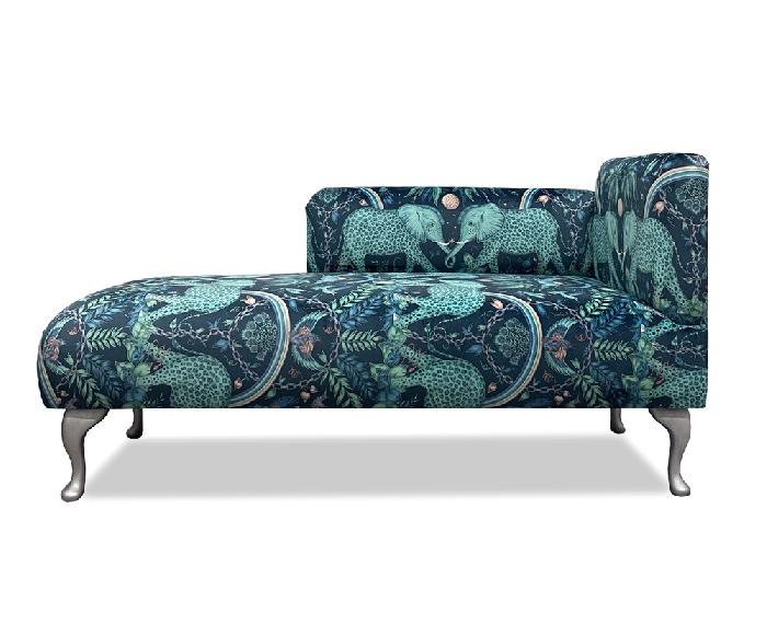 Linear Large Chaise in Zambezi Teal
