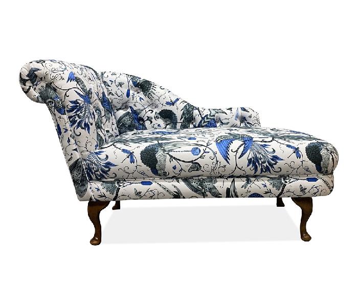 Antique Medium Chaise Longue in Audubon Blue