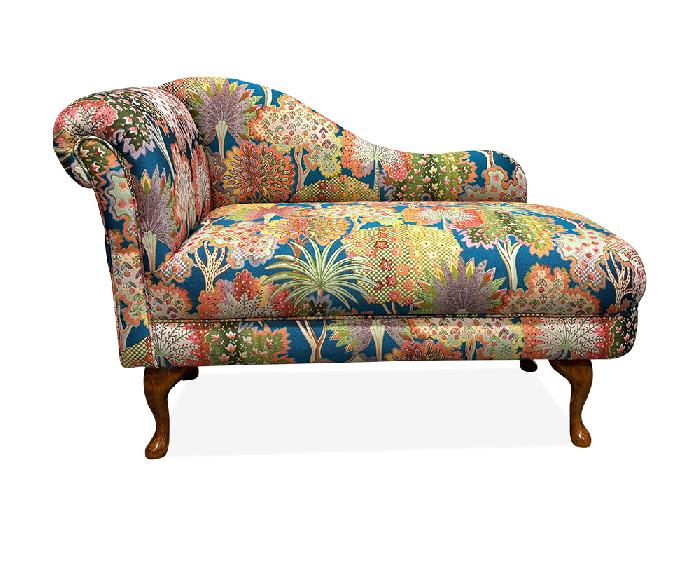 Antique Small Chaise Longue Fairytale Peacock